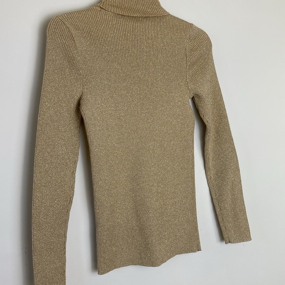 Lauren Ralph Lauren Cotton Gold Metallic Sweaters for Women, Size M - Picture 7 of 11